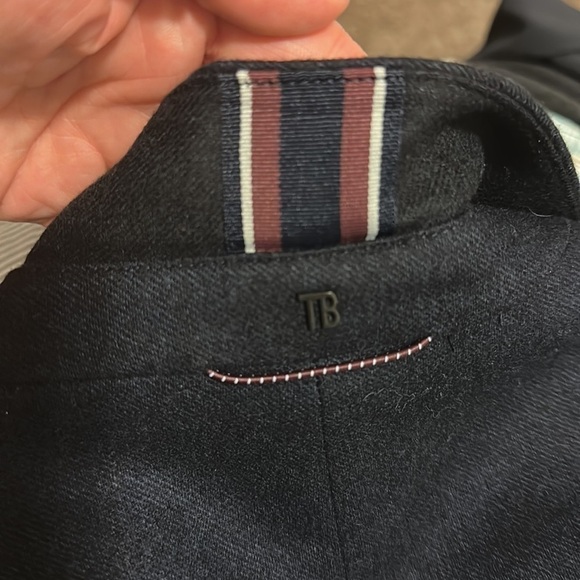 NWOT Ted Baker London Matza Wool Blend Sport Coat Navy 6 US XXL - Picture 11 of 13